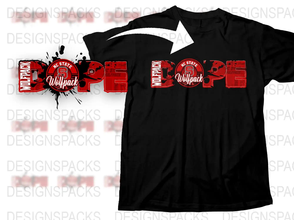 NC State Wolfpack T-Shirt, Red and Black Sports Fan Apparel, Collegiate Graphic Tee, Unisex Clothing Gift