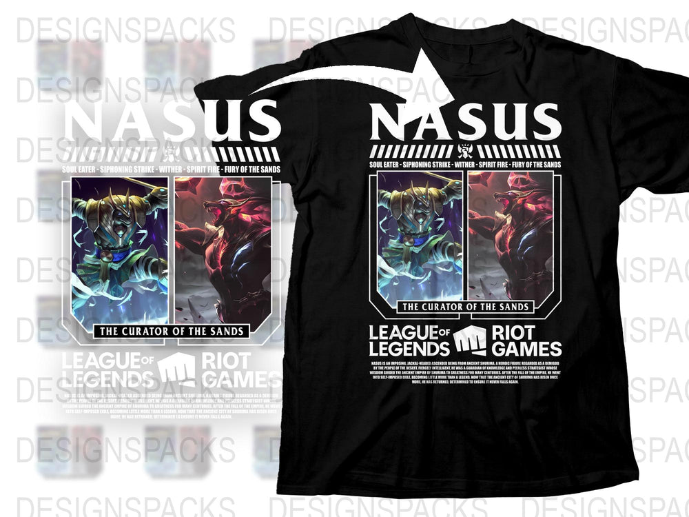 League of Legends Nasus T-Shirt, Gaming Apparel, Riot Games Merch, Curator of the Sands Tee