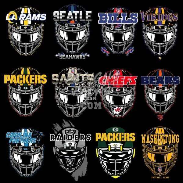 33 Football Helmets V2 Designs Bundle PNG – DESIGNSPACKS