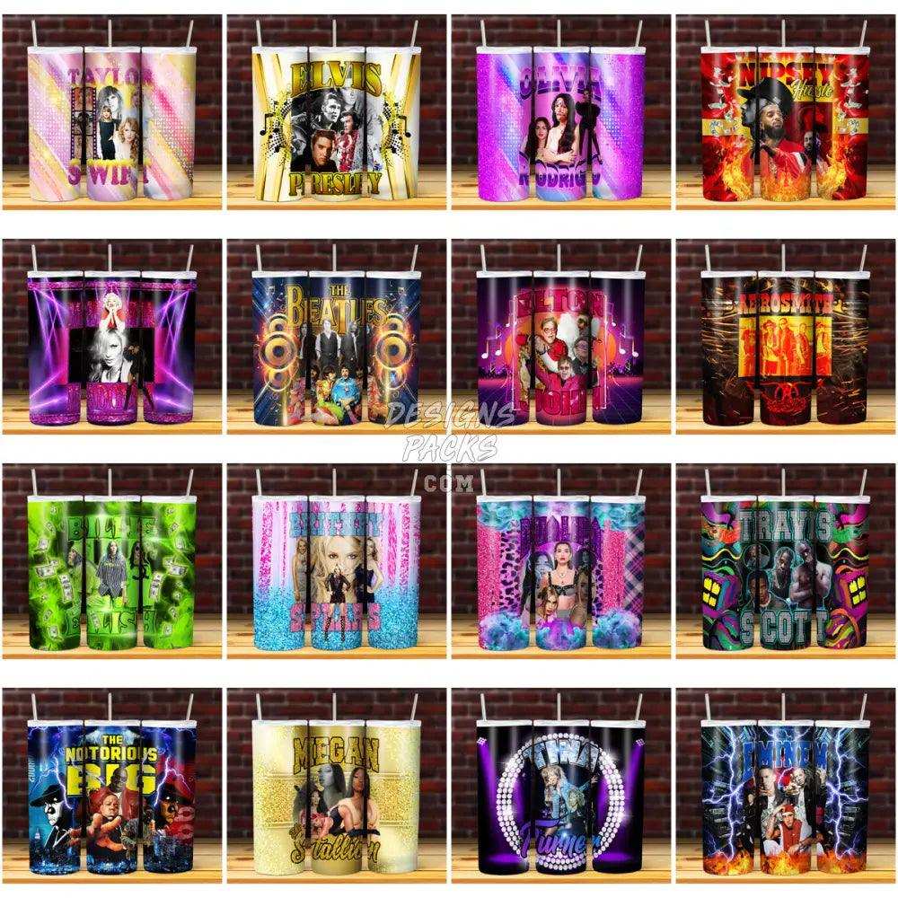 33 Artist Music Tumbler Wrap Bundle Jpg