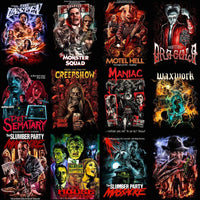 Load image into Gallery viewer, 33 Halloween Horror Halftone Designs Bundle PNG
