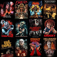 Load image into Gallery viewer, 33 Halloween Horror Halftone Designs Bundle PNG
