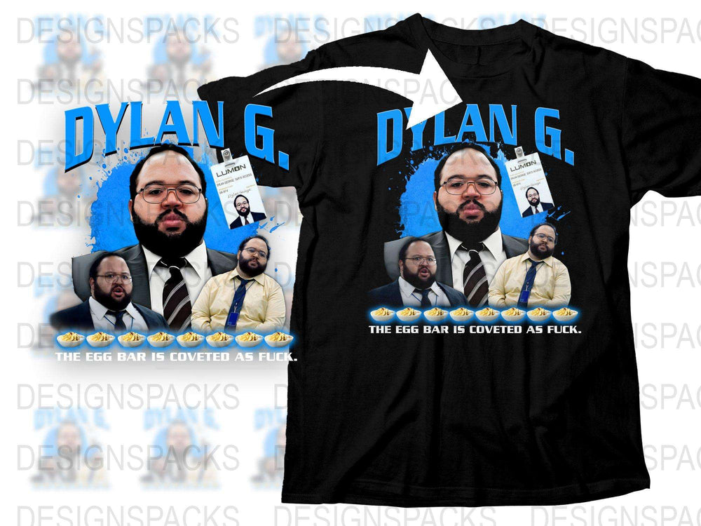 Dylan G. Themed T-Shirt, Unique Egg Bar Graphic Tee, Cool Custom Shirt Design