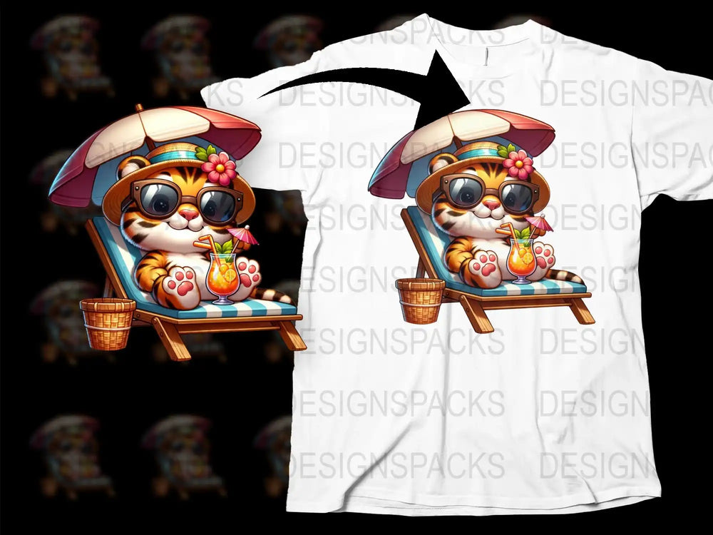 Cute Raccoon Beach Party T-Shirt, Summer Vacation Graphic Tee, Animal Print Shirt for All Ages