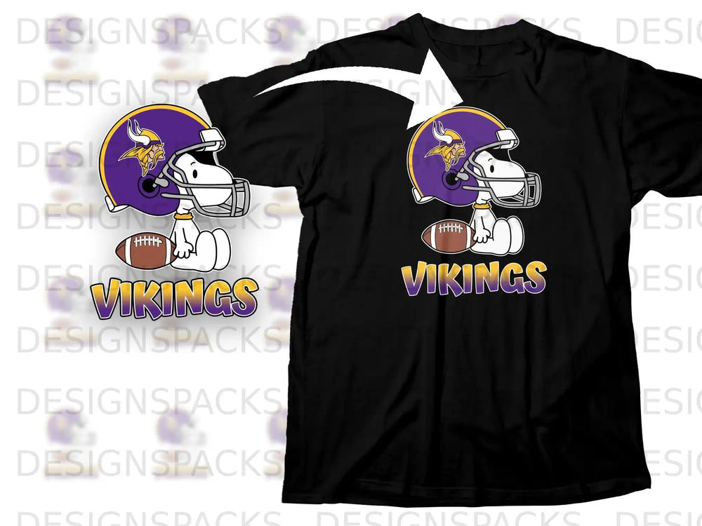 Snoopy Vikings Football Helmet Cartoon Design product type