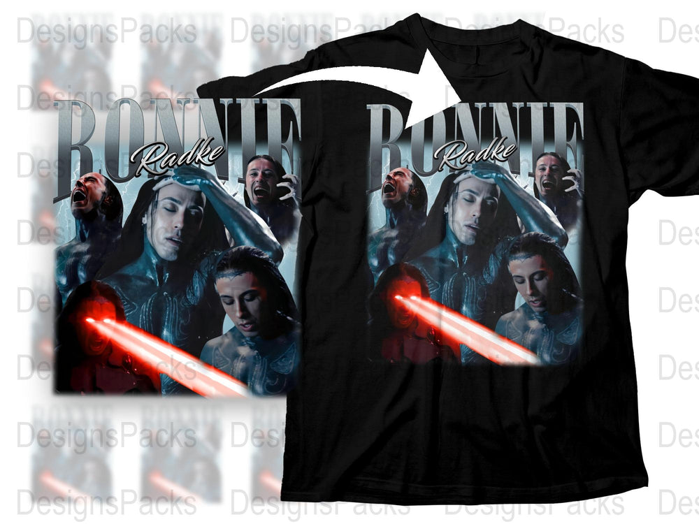 Ronnie Graphic Tee, Unique Star Wars Inspired Dark Side T-Shirt, Fan Apparel