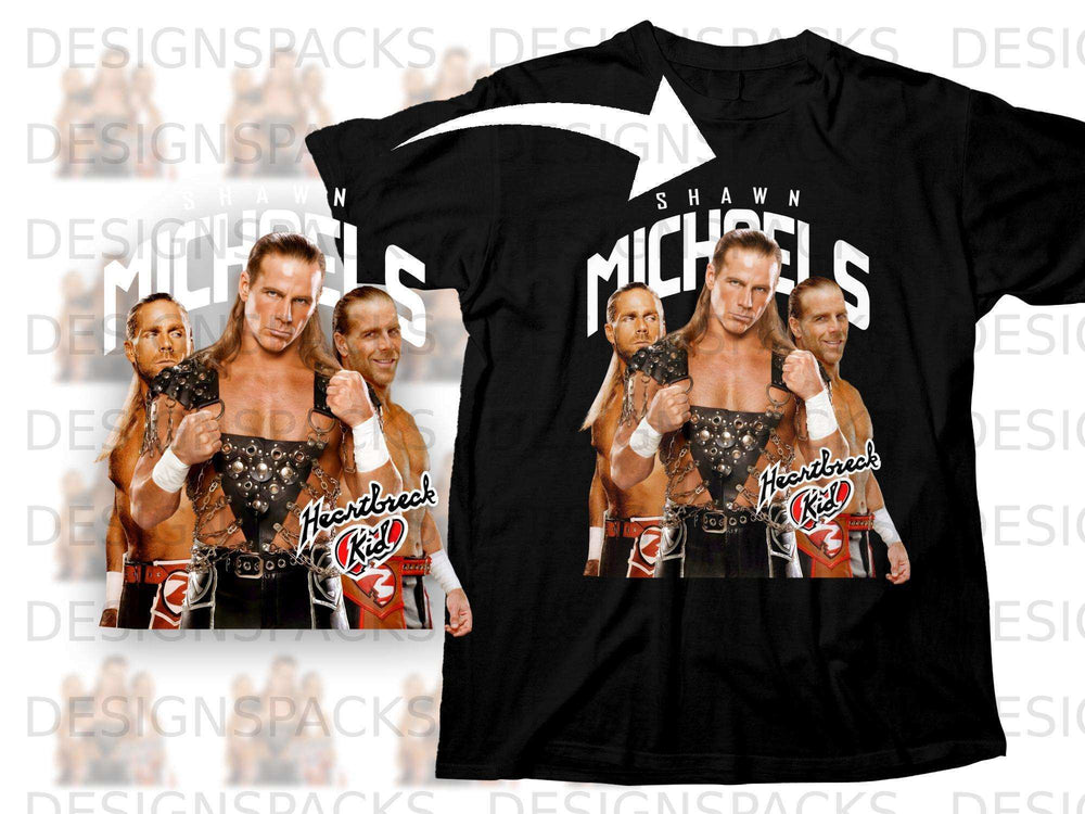 Shawn Michaels Heartbreak Kid graphic t-shirt.