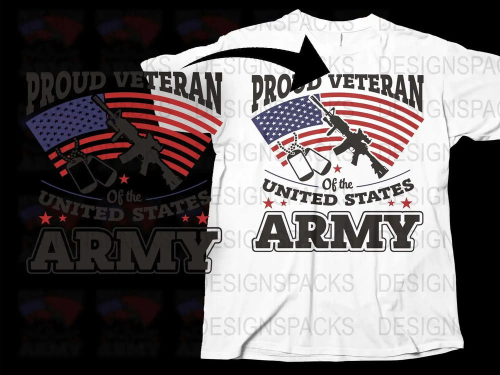 Proud Veteran United States Army T-Shirt, Patriotic Military Tee, American Flag Graphic, Veteran's Day Gift