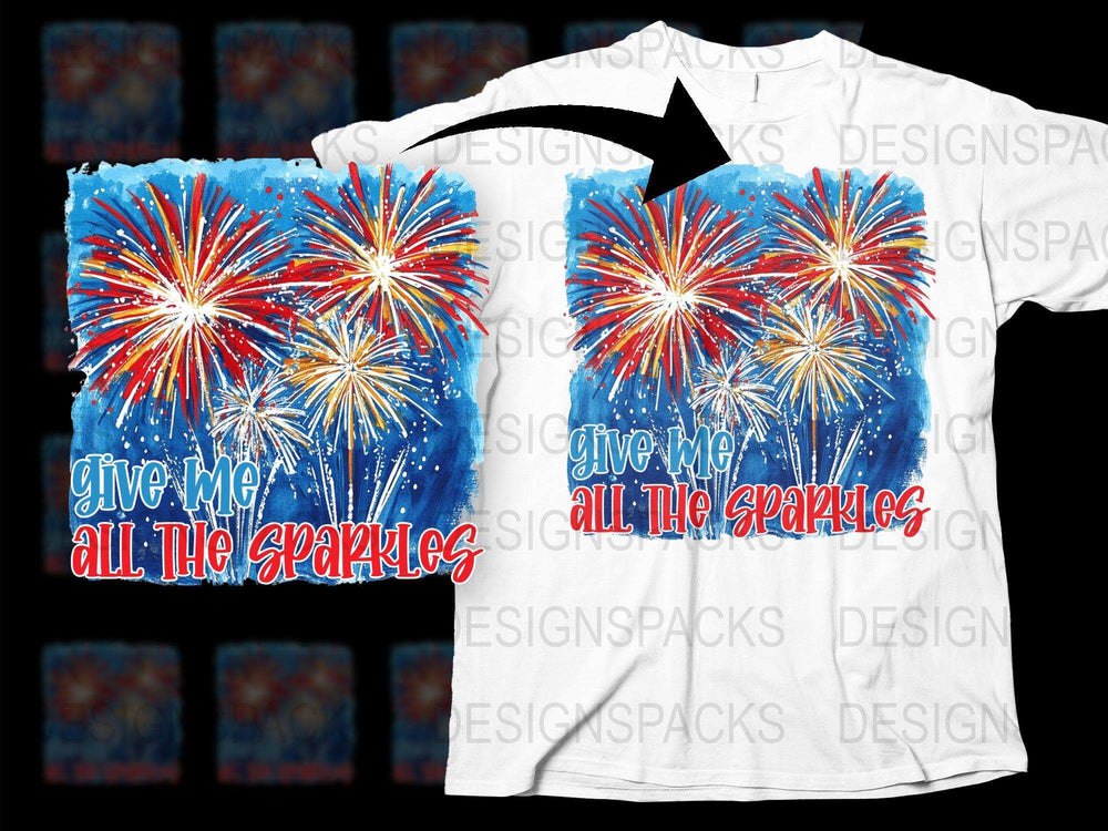 Fireworks Graphic T-Shirt, Patriotic Quote Tee, 4th of July Sparkles Shirt, Colorful Fireworks Display Top, Summer Celebration Apparel