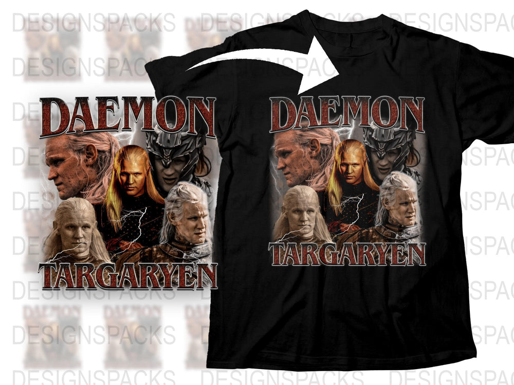 Daemon Targaryen T-Shirt, House of the Dragon Inspired, Fantasy TV Show Tee, Gift for Fans