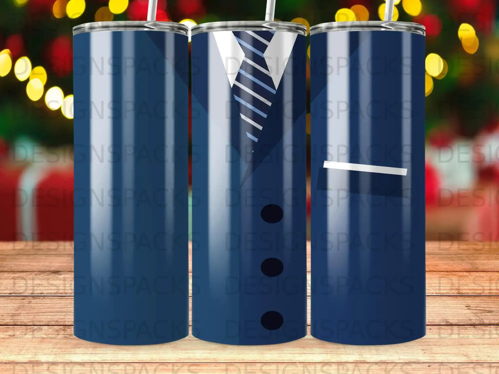 Blue Suit Tie Pocket Formal Design Tumbler product type