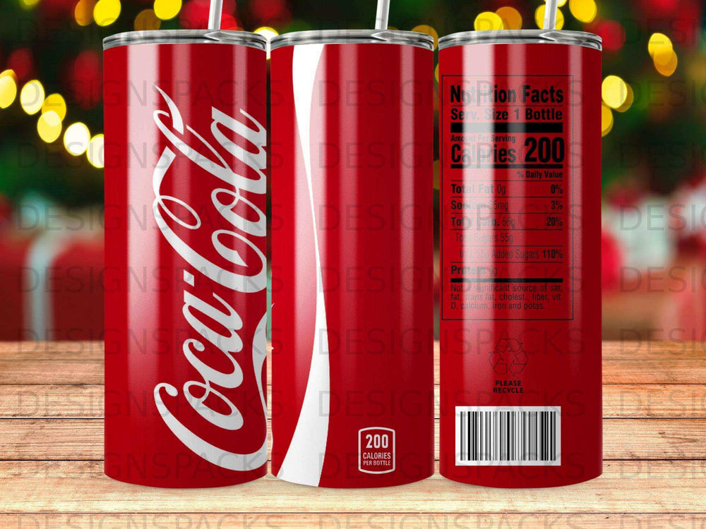 Coca-Cola 200 calorie bottle with nutrition facts and recycle symbol.