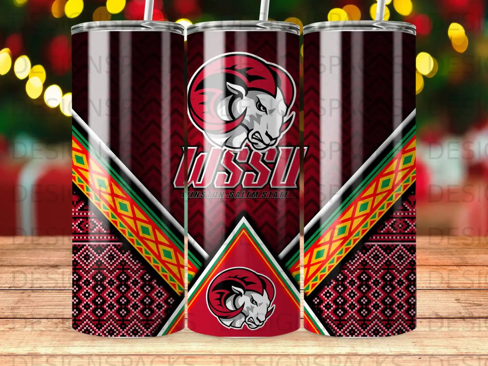 Maroon and white ram logo with "WSSU" and "WINSTON-SALEM STATE".