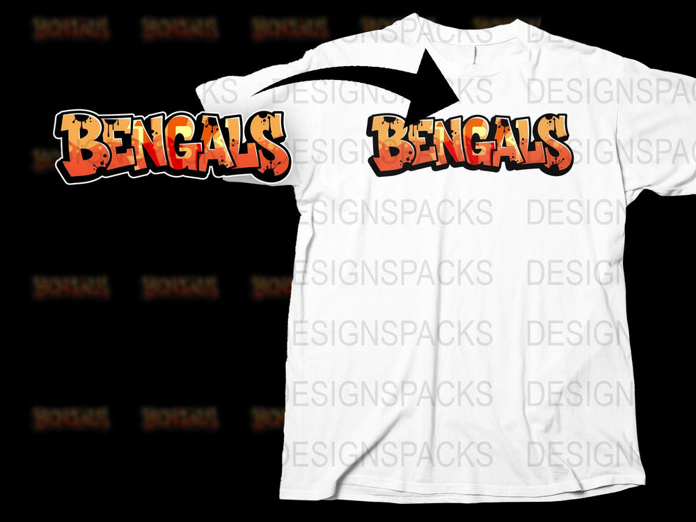 Cincinnati Bengals Inspired T-Shirt, Graphic Orange Black Text, Football Fan Apparel, Unisex Casual Wear