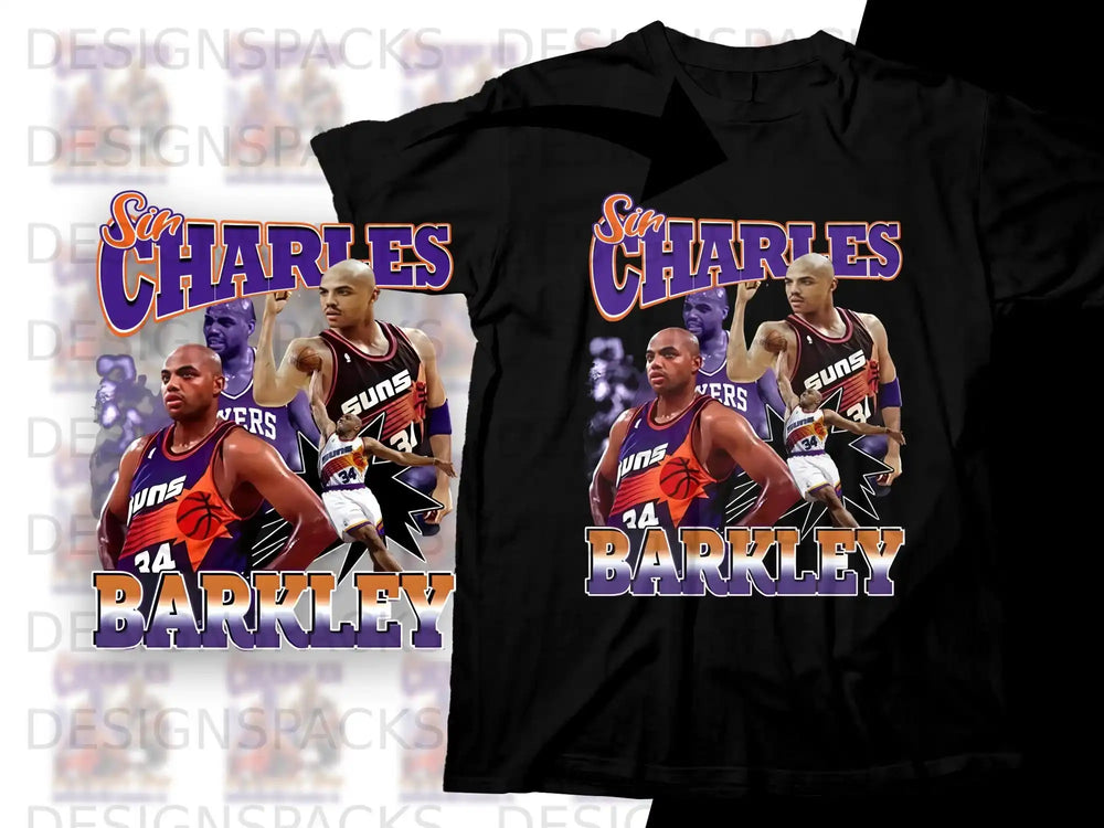 Charles Barkley Suns basketball player jersey shirt graphic.