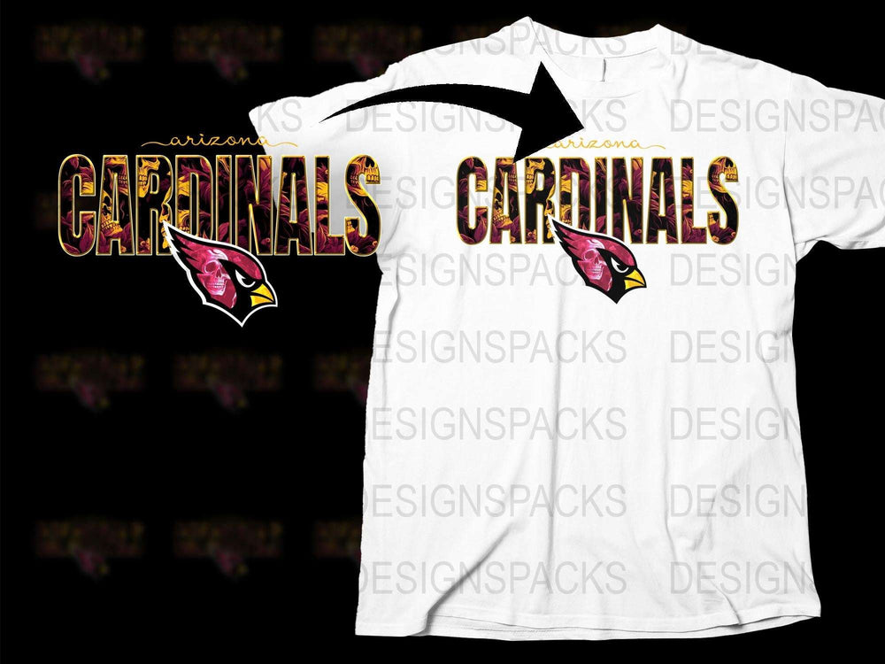 Arizona Cardinals Graphic T-Shirt, White Casual Sports Tee, Football Fan Apparel, Unisex Clothing