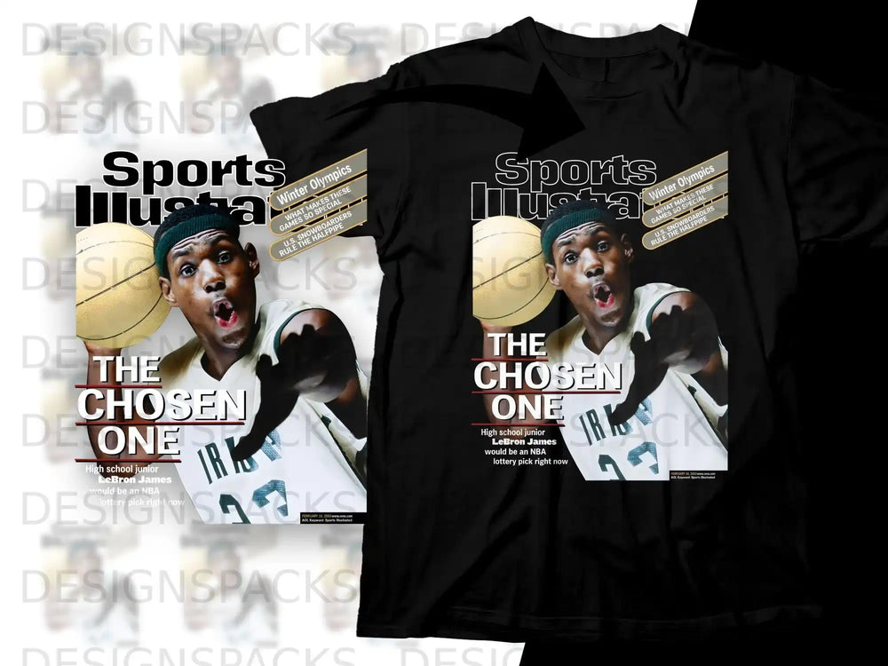 Sports Illustrated cover featuring LeBron James, "The Chosen One," as a high school junior.