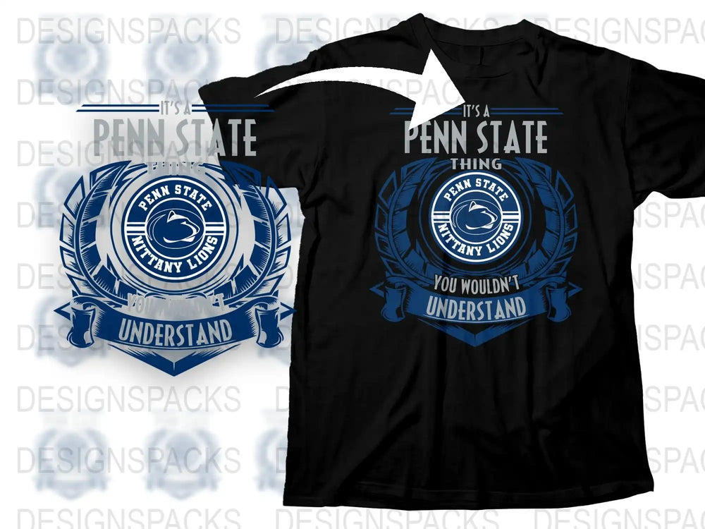 Penn State University Logo T-Shirt, Nittany Lions Fan Gear, College Football Apparel, You Wouldn't Understand Tee