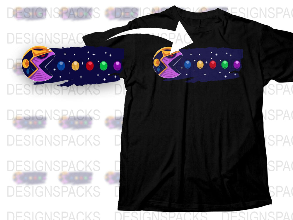 Space Theme T-Shirt, Colorful Planets and Stars, Unisex Black Tee, Galaxy Graphic Shirt, Casual Wear.