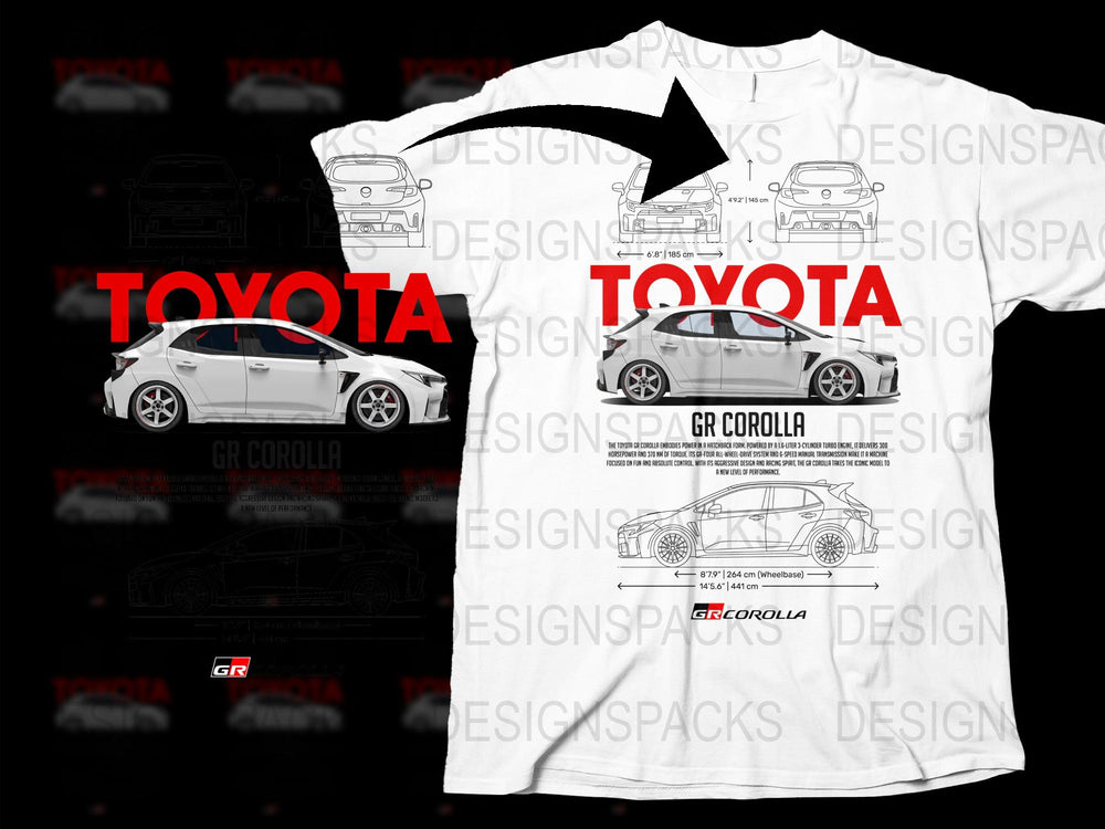 Toyota GR Corolla Inspired T-Shirt, Car Enthusiast Graphic Tee, Automotive Fan Apparel, High-Quality Cotton Shirt, Gift for Racers