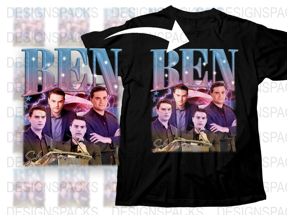 Custom Ben Name T-Shirt, Stylish Personalized Gift, Men's Graphic Tee, Modern Design, Starry Background