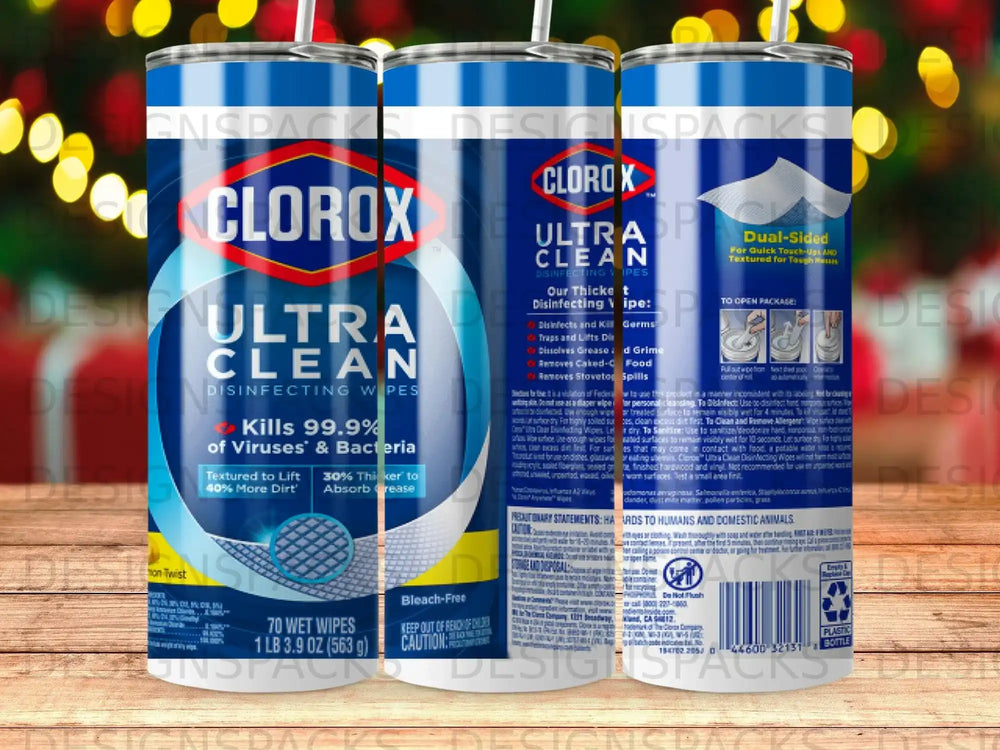 Clorox Ultra Clean Disinfecting Wipes, 70 count, with dual-side textured surfaces.