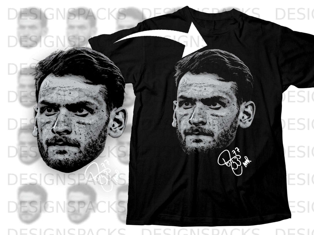 Portrait Print Tee with Signature Graphic Shirt