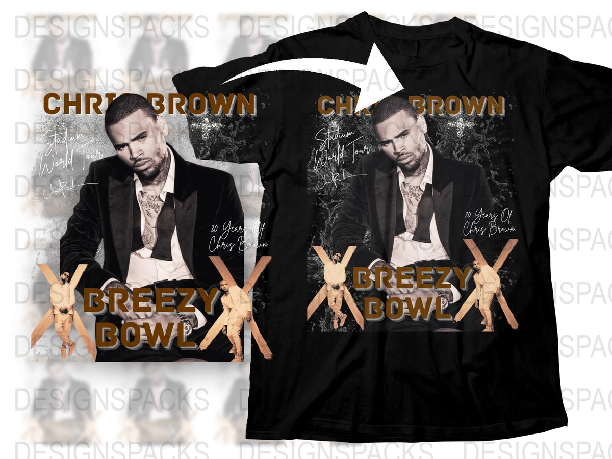 Chris Brown Graphic T-Shirt, Breezy Bow Album Cover Tee, Hip Hop Artist Merch, Music Fan Apparel