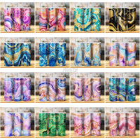 Load image into Gallery viewer, 34 Agate Gliter Tumbler Wrap Bundle Jpg
