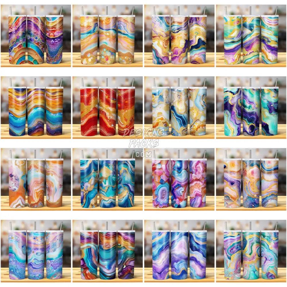 34 Agate Gliter Tumbler Wrap Bundle Jpg