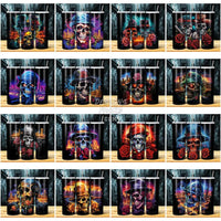 Load image into Gallery viewer, 34 Airbrush Skulls Tumbler Wrap Bundle Jpg
