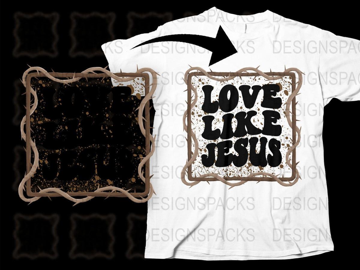 Love Like Jesus T-Shirt, Christian Faith Graphic Tee, Inspirational Quote, Unisex White Shirt
