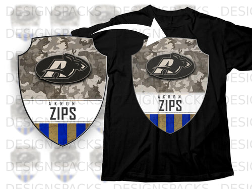 Black t-shirt with a shield graphic featuring 