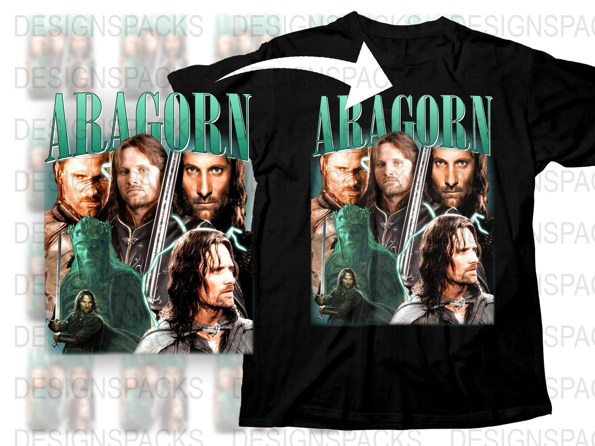Aragorn Movie Inspired T-Shirt, Lord of the Rings Character Tee, Fantasy Film Graphic Shirt, Unique Gift Idea for Fans