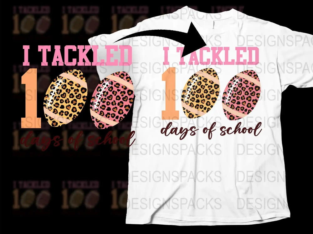 Leopard Print 100 Days of School T-Shirt, Teacher Kids Celebration Tee, Colorful School Day Milestone Outfit, Educational Graphic Shirt