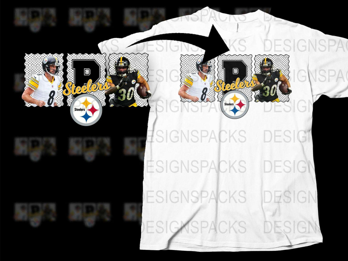 Pittsburgh Steelers Themed T-Shirt, Custom Football Fan Gear, Sports Apparel, Unique Graphic Tee Design
