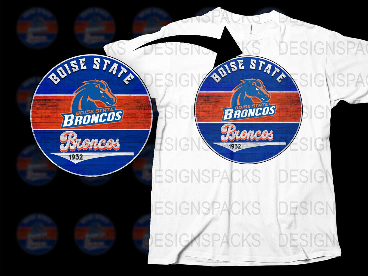 Boise State Broncos 1932 Logo T-Shirt, Vintage Sports College Tee, Fan Apparel