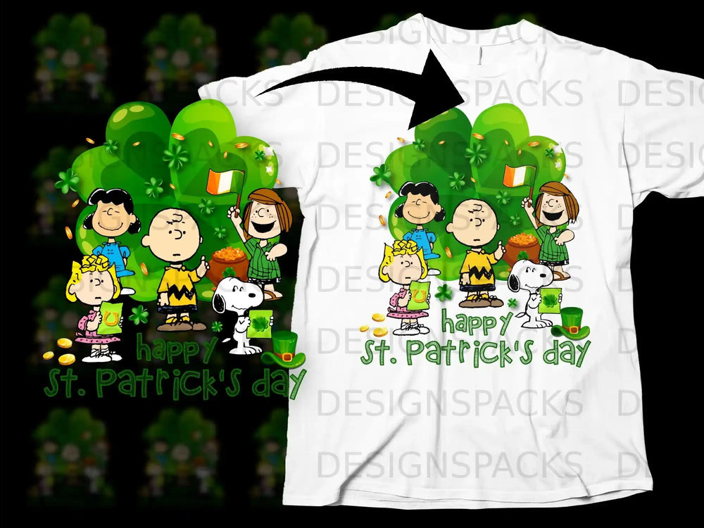 Peanuts Snoopy Charlie Brown St. Patrick's Day Shamrocks product type