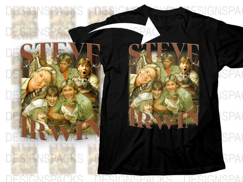 Steve Irwin Tribute T-Shirt, Crocodile Hunter Vintage Graphic Tee, Unisex Wildlife Conservation Shirt