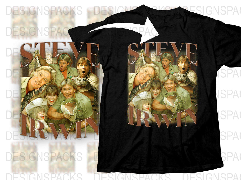 Steve Irwin Tribute T-Shirt, Crocodile Hunter Vintage Graphic Tee, Unisex Wildlife Conservation Shirt