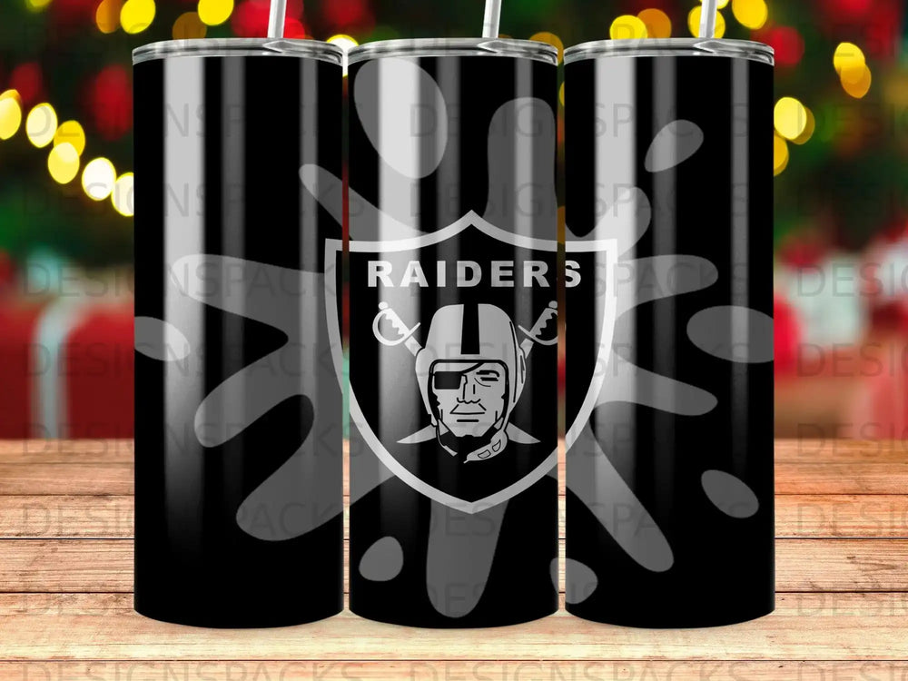Raiders Black Splash Design Beverage Tumbler product type