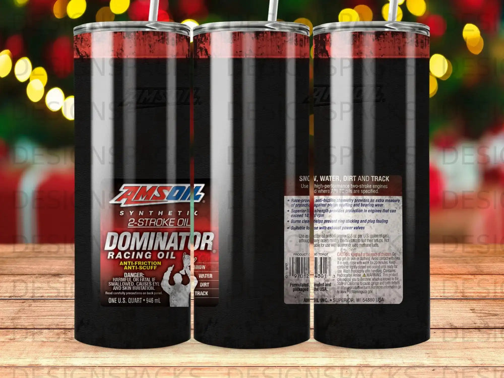 AMSOIL Dominator 2-Stroke Synthetic Racing Oil, one U.S. quart bottle.