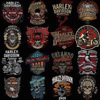 Load image into Gallery viewer, 35 Biker Halftone Motorcycle Harley Davidson Designs Bundle PNG
