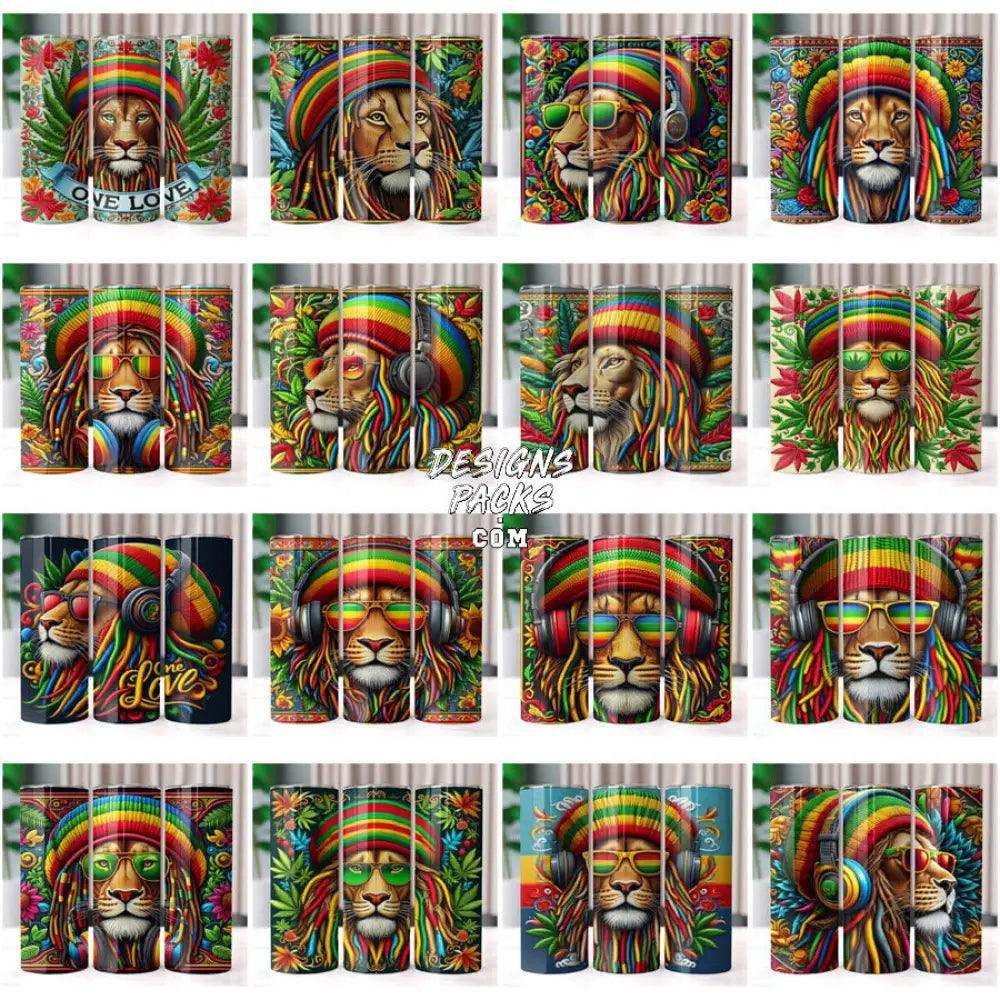 35 Bob Marley Lion Weed Music Tumbler Wrap Bundle Jpg