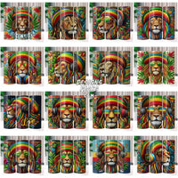 Load image into Gallery viewer, 35 Bob Marley Lion Weed Music Tumbler Wrap Bundle Jpg
