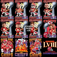 Load image into Gallery viewer, 35 Football Kansas City Chiefs Superbowl Champions 2024 Designs Bundle Png
