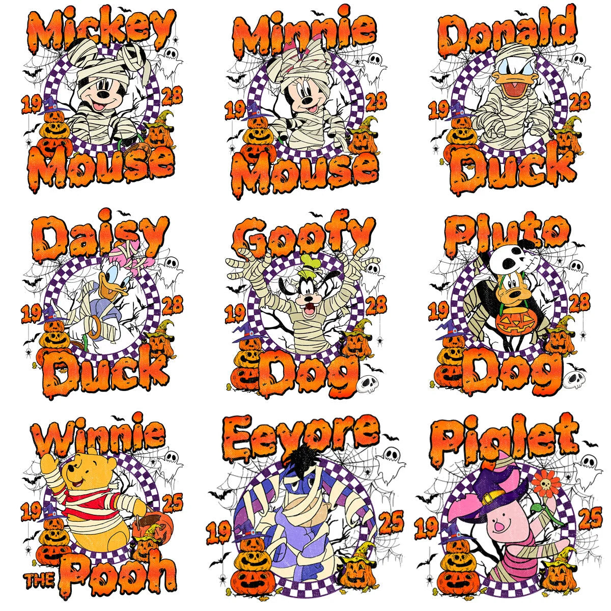 35 Halloween Cartoon & Pop Culture Pumpkin Designs Bundle PNG