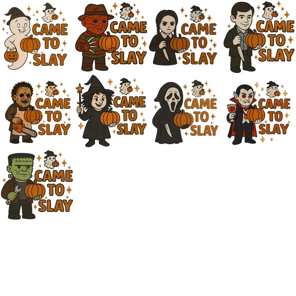 35 Horror Come To Slay Halloween Designs Bundle PNG