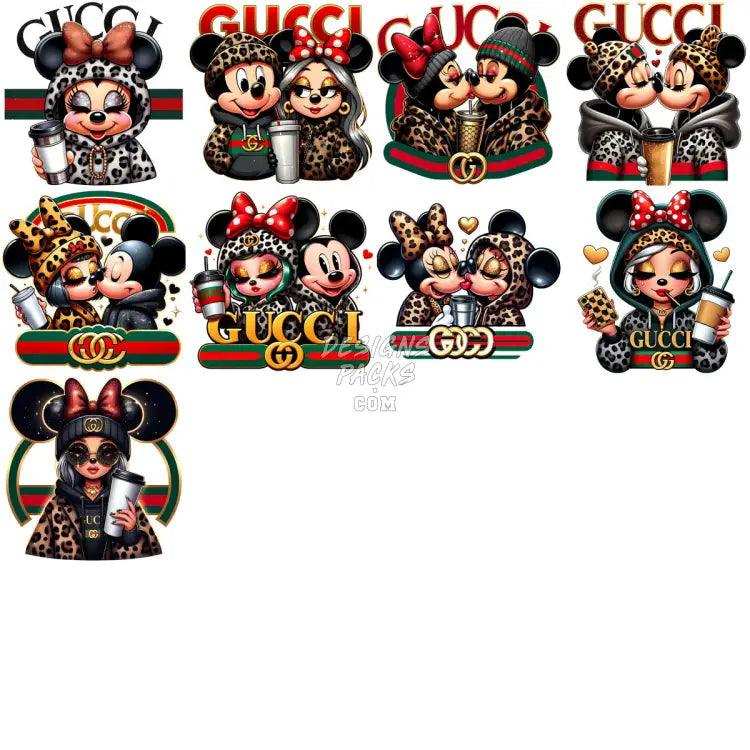 35 Luxury Brand Cartoon Mouse Designs Bundle Png