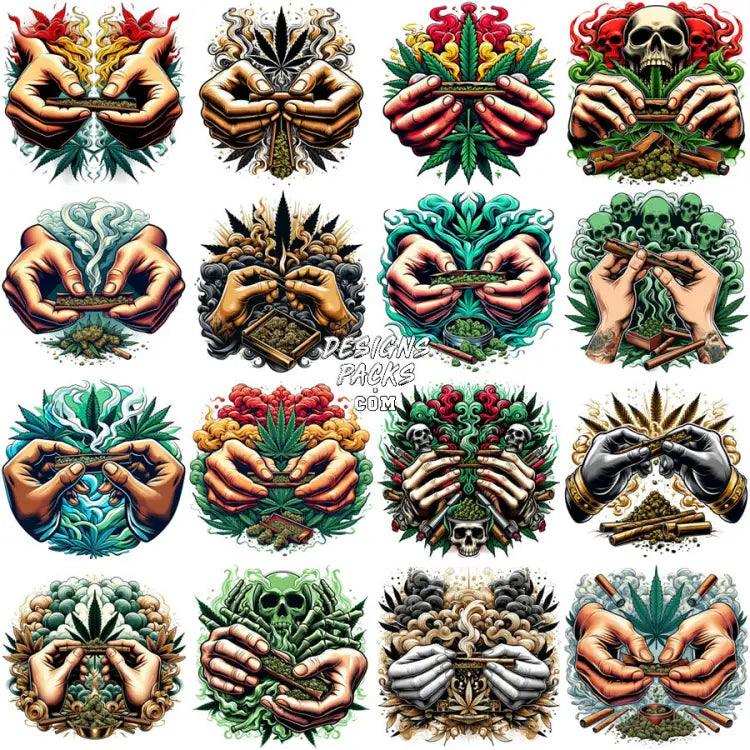 35 Men Hands 420 Cannabis Marijuana Designs Bundle Png